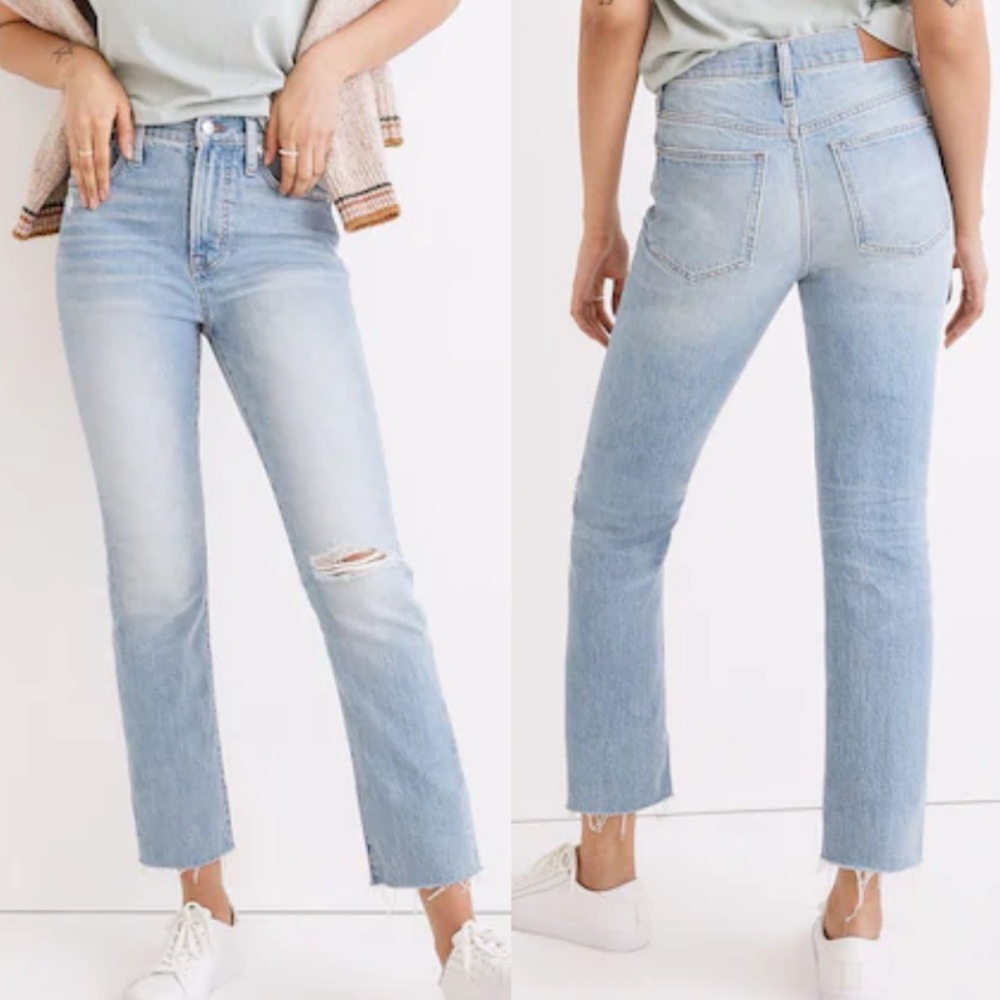 Madewell The Perfect Vintage Jean in Coney Wash Destroyed Knee size 31‎